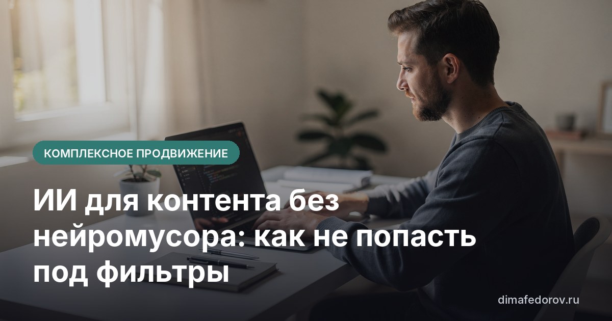 ИИ для контента без нейромусора: как не попасть под фильтры