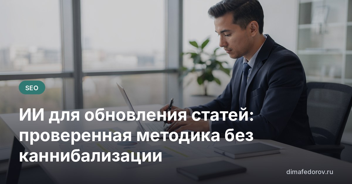 ИИ для обновления статей: проверенная методика без каннибализации