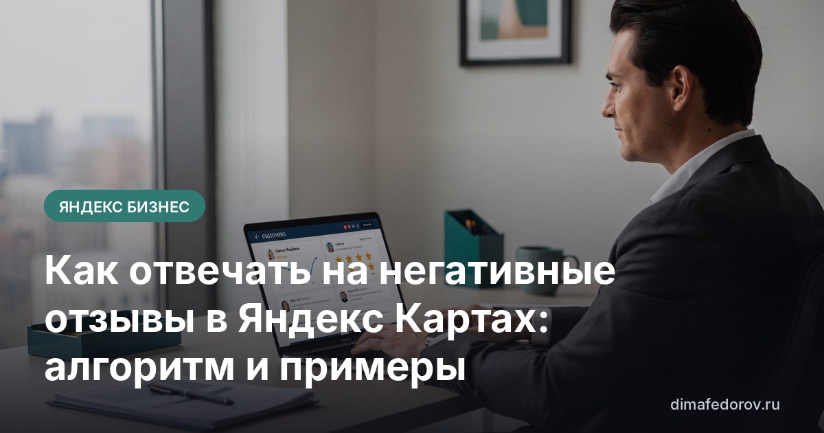 Как отвечать на негативные отзывы в Яндекс Картах: алгоритм и примеры