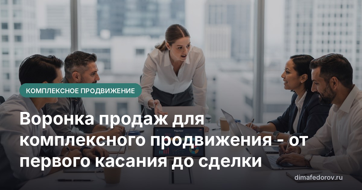Воронка продаж для комплексного продвижения - от первого касания до сделки