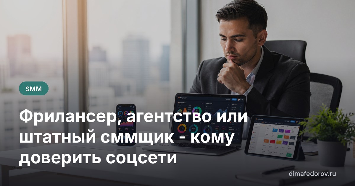 Фрилансер, агентство или штатный сммщик - кому доверить соцсети