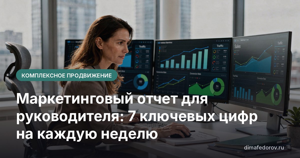 Маркетинговый отчет для руководителя: 7 ключевых цифр на каждую неделю