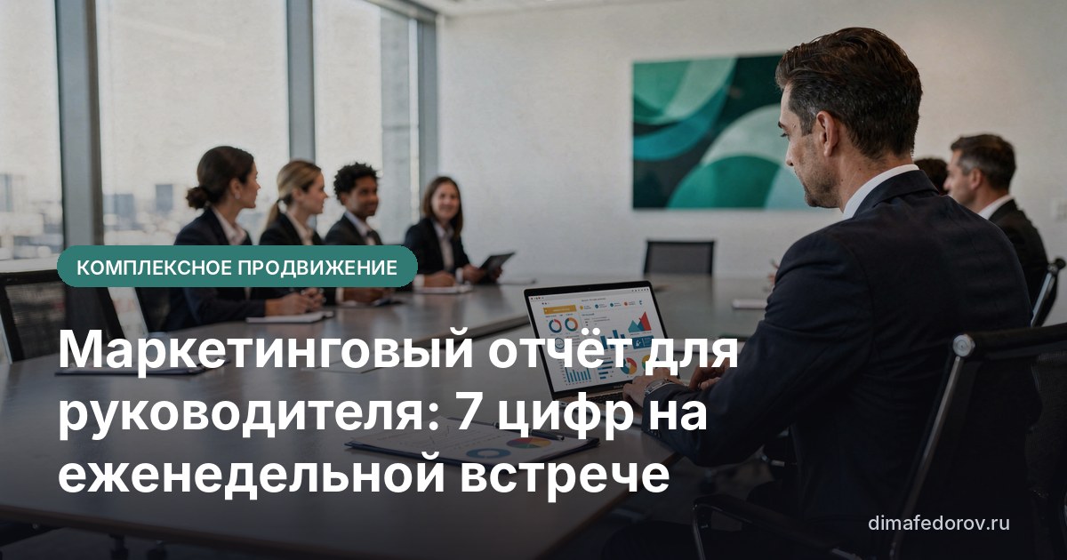 Маркетинговый отчёт для руководителя: 7 цифр на еженедельной встрече