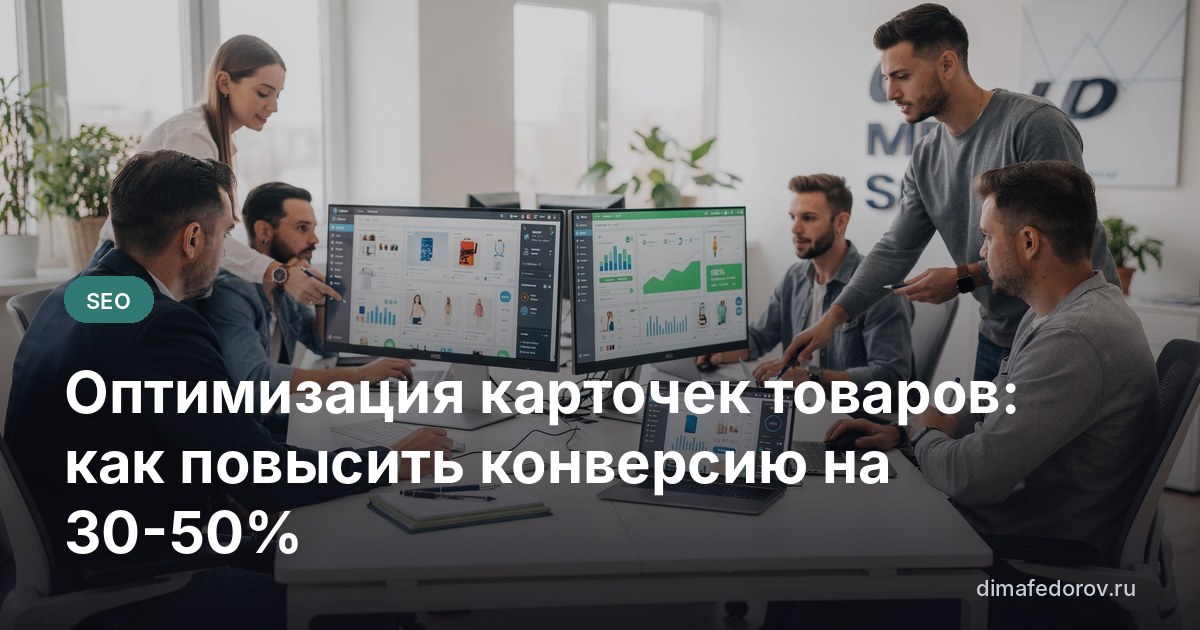 Оптимизация карточек товаров: как повысить конверсию на 30-50%