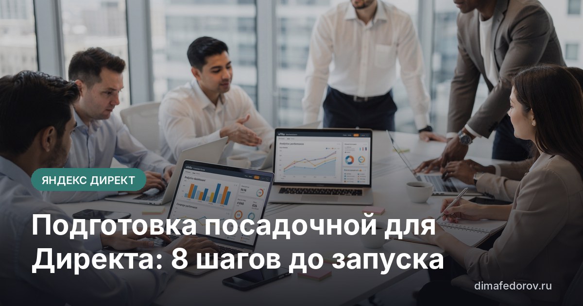 Подготовка посадочной для Директа: 8 шагов до запуска