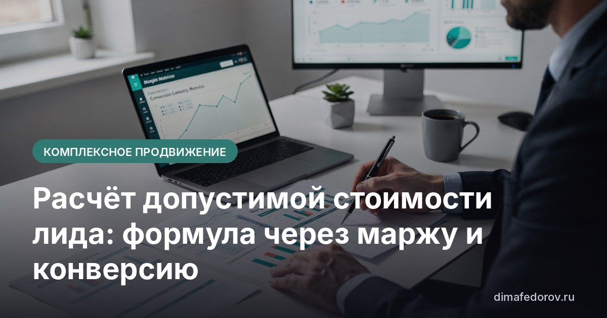 Расчёт допустимой стоимости лида: формула через маржу и конверсию