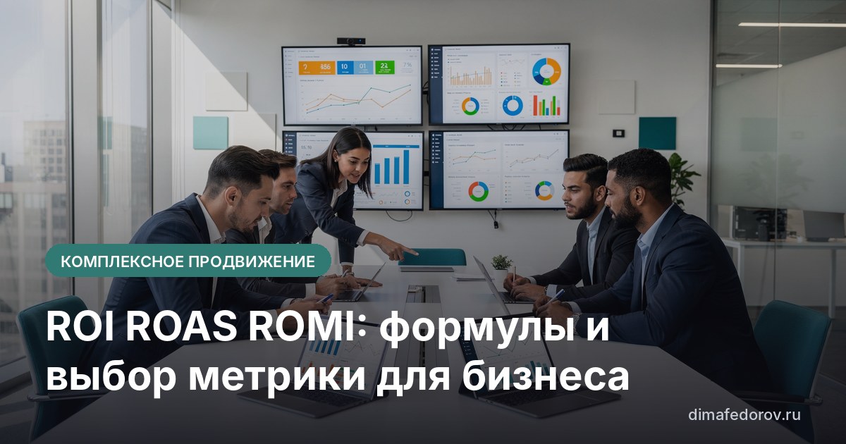 ROI ROAS ROMI: формулы и выбор метрики для бизнеса
