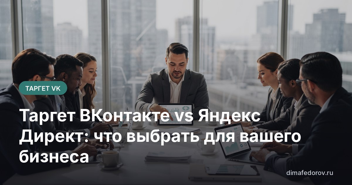 Таргет ВКонтакте vs Яндекс Директ: что выбрать для вашего бизнеса