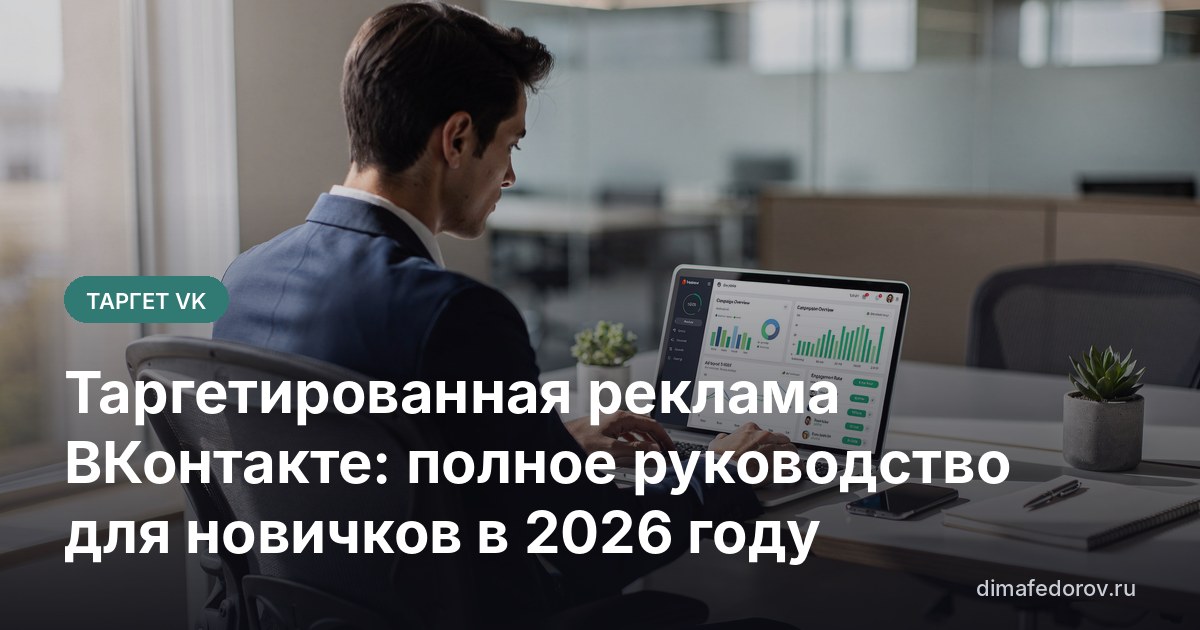 Таргетированная реклама ВКонтакте: полное руководство для новичков в 2026 году