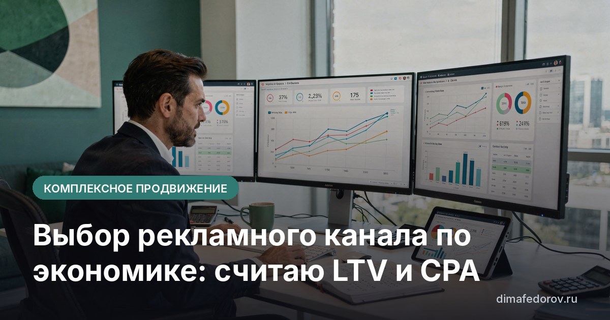 Выбор рекламного канала по экономике: считаю LTV и CPA