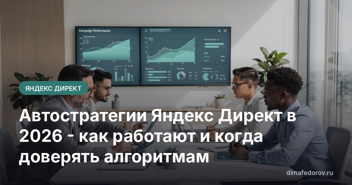 Автостратегии Яндекс Директ в 2026 - как работают и когда доверять алгоритмам